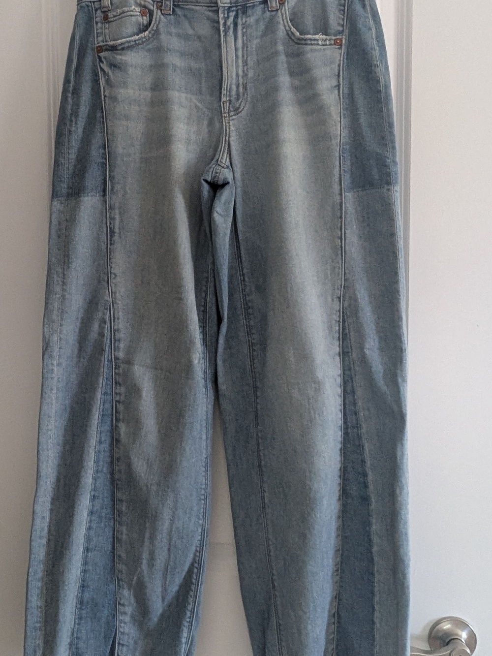 American Eagle Low-rise Baggy Wide Leg Side Panel Detail Size 4